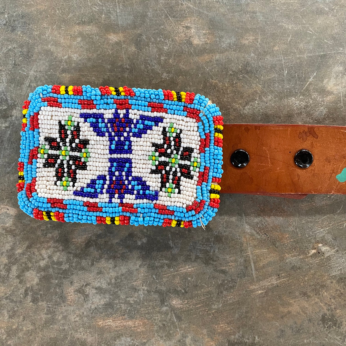 Native american beaded belt buckles best sale