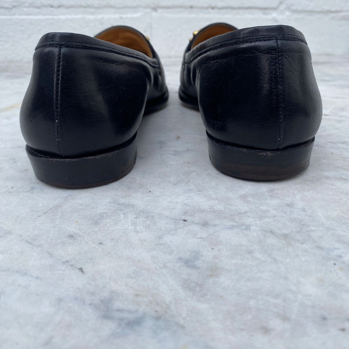 Womens 8.5 M 1990 Cole Haan Black Leather slip on driving 