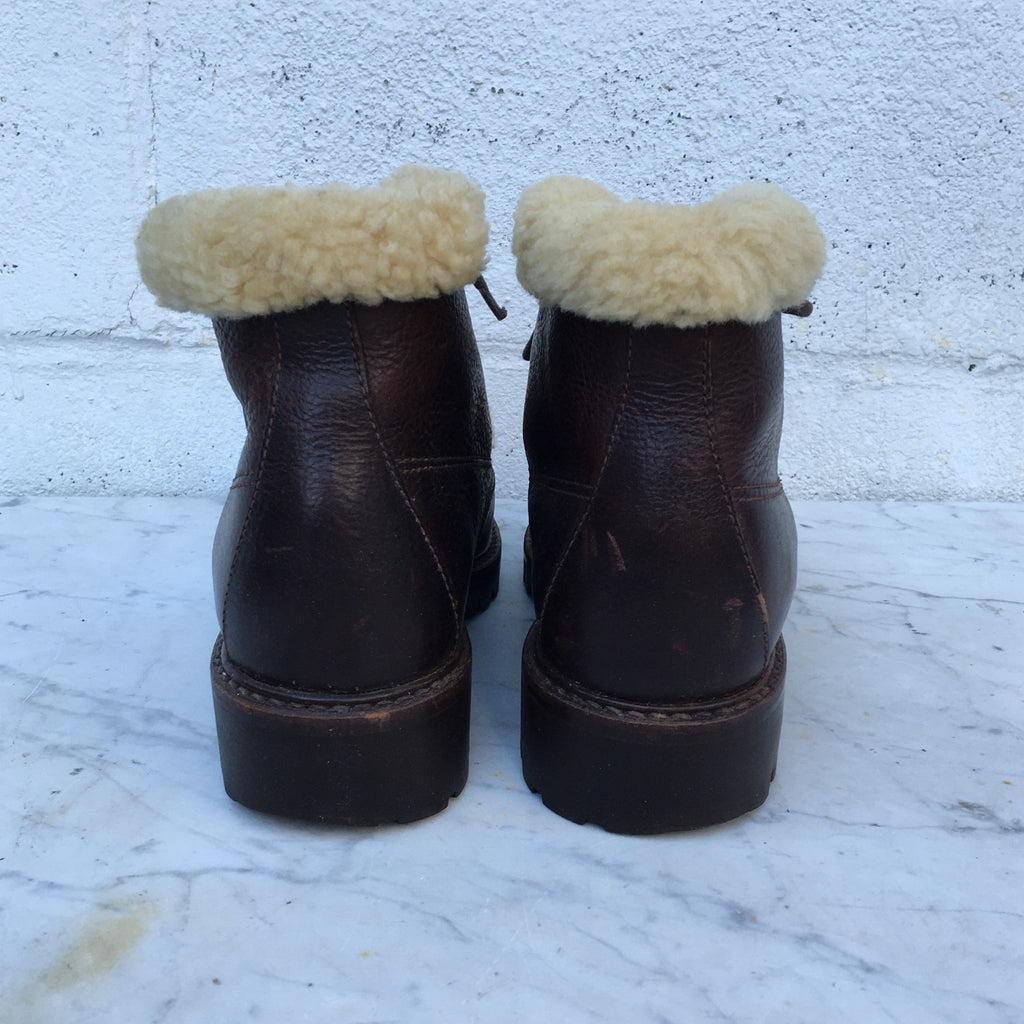 Women's 5.5 Polo Country Ralph Lauren Sherpa Lined Leather with fur lining boots