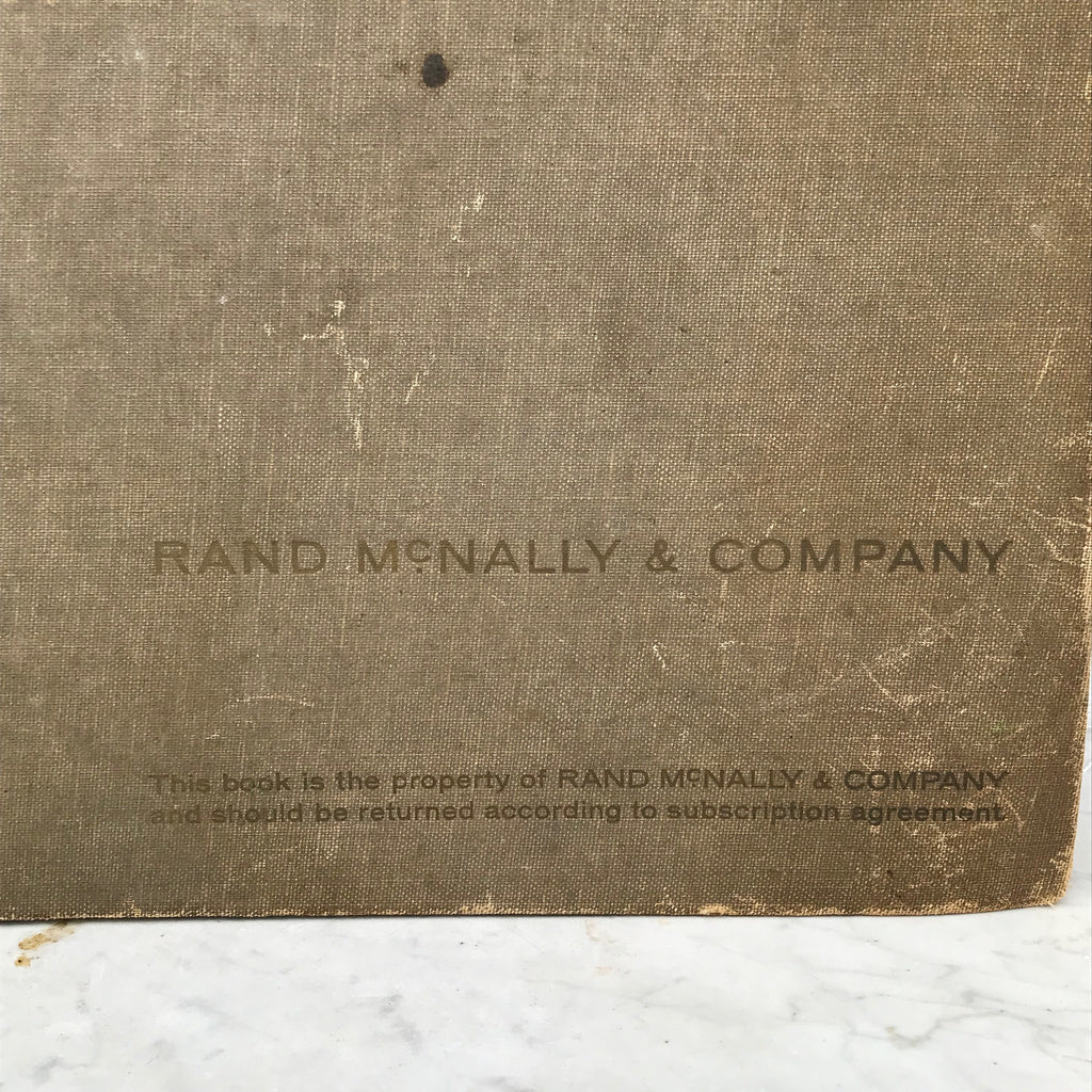 1967 Atlas Extra Large Rand McNally Commercial Atlas Book, Vintage Map of Earth Book