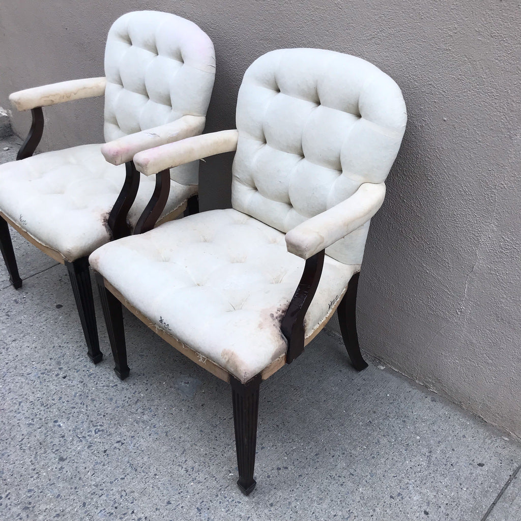 Pair UnUpholstered Showroom solid wood Sample Side Chairs