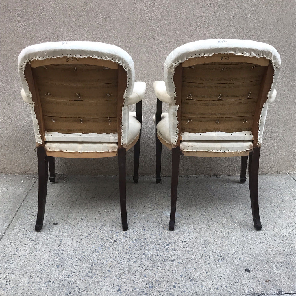 Pair UnUpholstered Showroom solid wood Sample Side Chairs