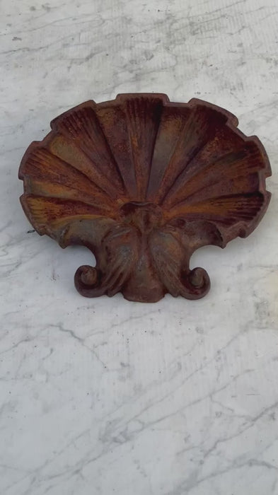 Antique Victorian Iron Shell Garden Decor    FREE SHIPPING